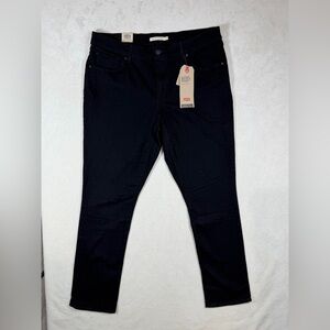 NWT Levi's Size 18 Medium Women's Black Classic Mid-Rise Skinny Jeans